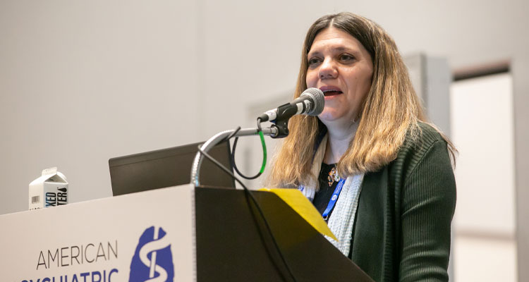 Dr. New presenting at the 2019 American Psychiatric Association meeting